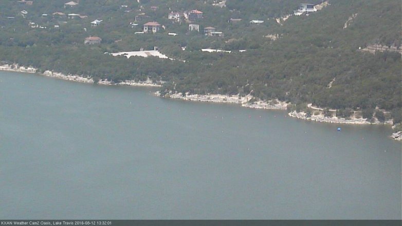 Lake Travis webcam, August 12, 2016 1:00 PM CT