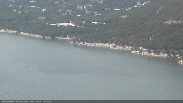 Lake Travis webcam, August 12, 2016 1:35 PM CT
