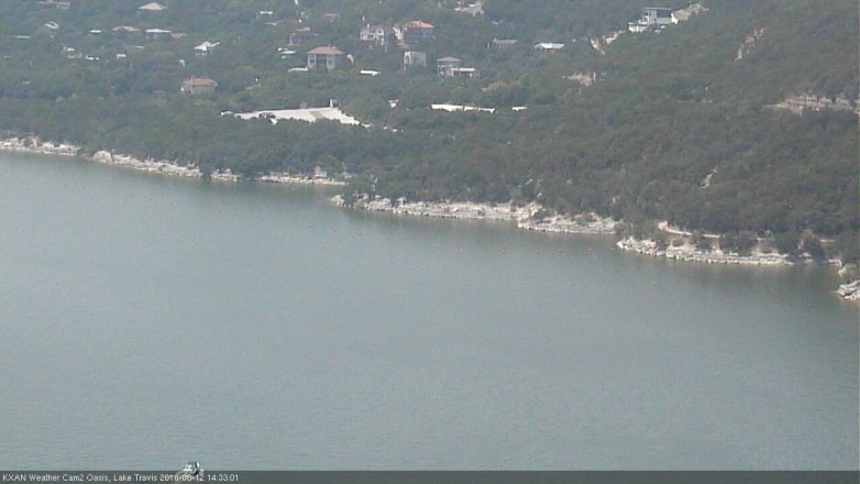 Lake Travis webcam, August 12, 2016 2:00 PM CT