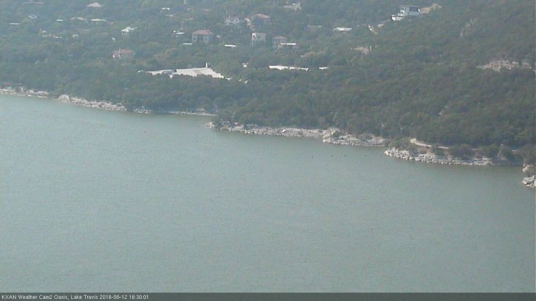 Lake Travis webcam, August 12, 2016 4:00 PM CT