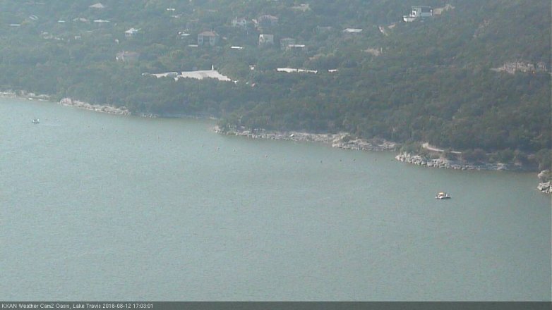 Lake Travis webcam, August 12, 2016 4:10 PM CT
