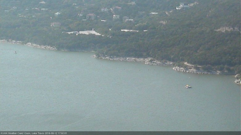 Lake Travis webcam, August 12, 2016 4:20 PM CT