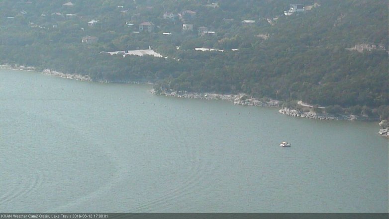 Lake Travis webcam, August 12, 2016 4:25 PM CT
