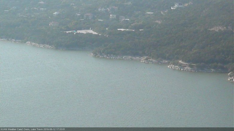 Lake Travis webcam, August 12, 2016 5:00 PM CT