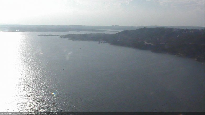 Lake Travis webcam, August 12, 2016 5:55 PM CT
