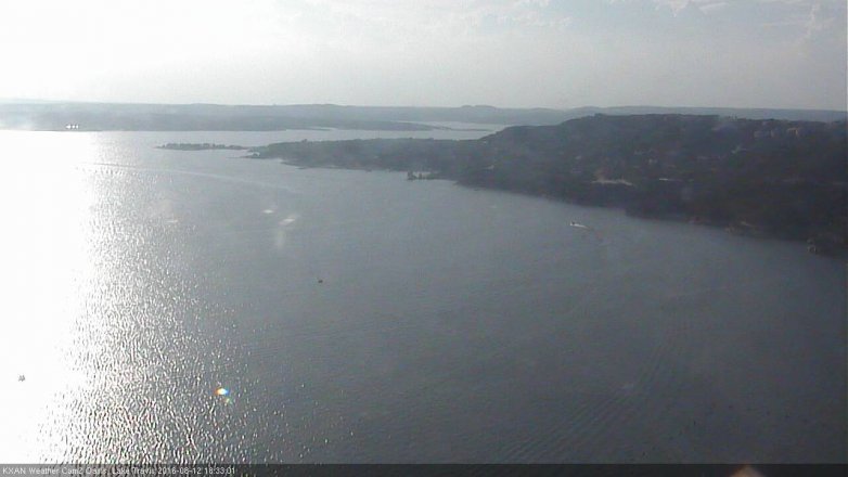Lake Travis webcam, August 12, 2016 6:05 PM CT