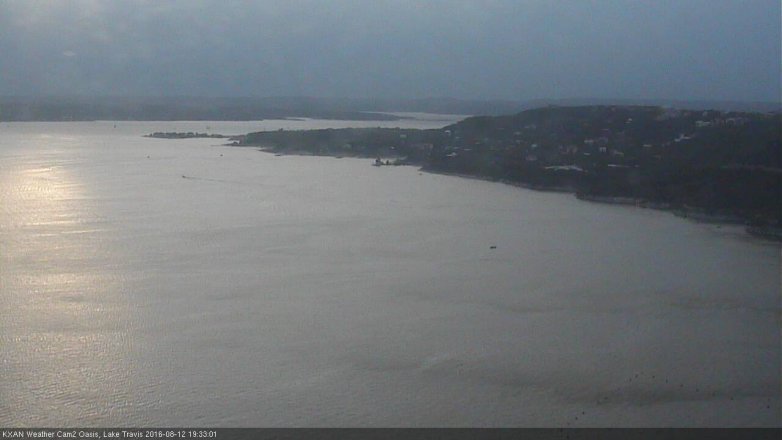 Lake Travis webcam, August 12, 2016 6:45 PM CT