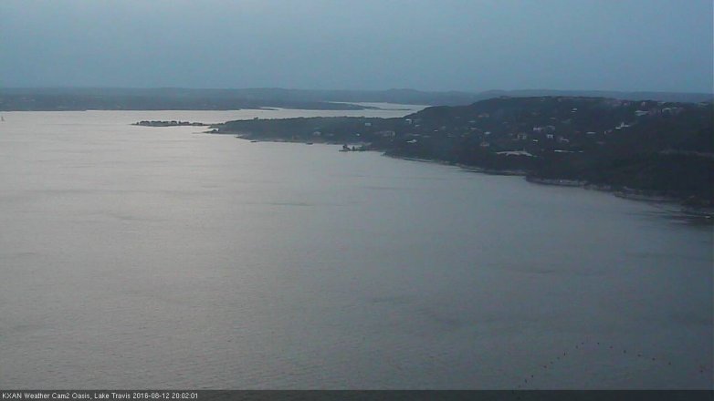 Lake Travis webcam, August 12, 2016 7:30 PM CT