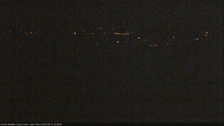 Lake Travis webcam, August 12, 2016 9:05 PM CT