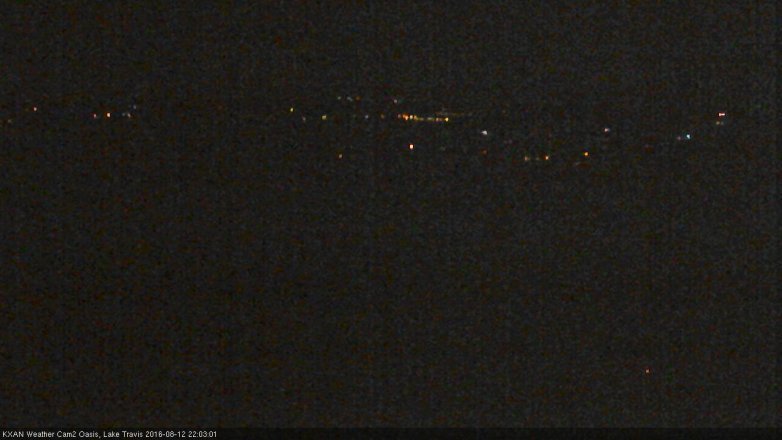 Lake Travis webcam, August 12, 2016 9:30 PM CT