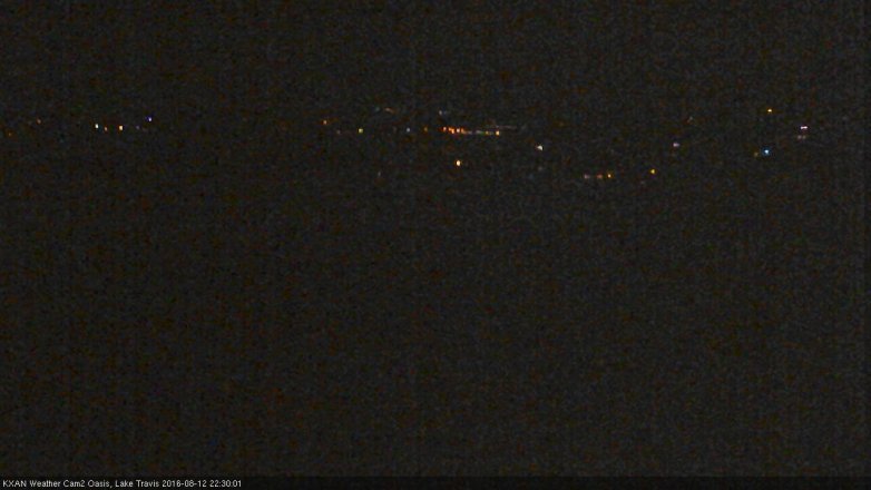 Lake Travis webcam, August 12, 2016 9:40 PM CT