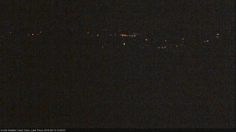 Lake Travis webcam, August 12, 2016 10:05 PM CT