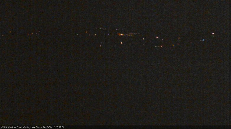 Lake Travis webcam, August 12, 2016 10:10 PM CT