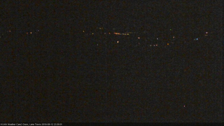 Lake Travis webcam, August 12, 2016 10:45 PM CT
