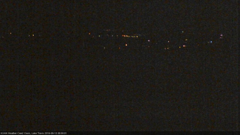 Lake Travis webcam, August 12, 2016 11:15 PM CT