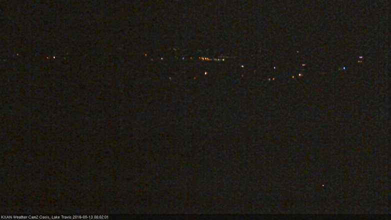 Lake Travis webcam, August 12, 2016 11:25 PM CT