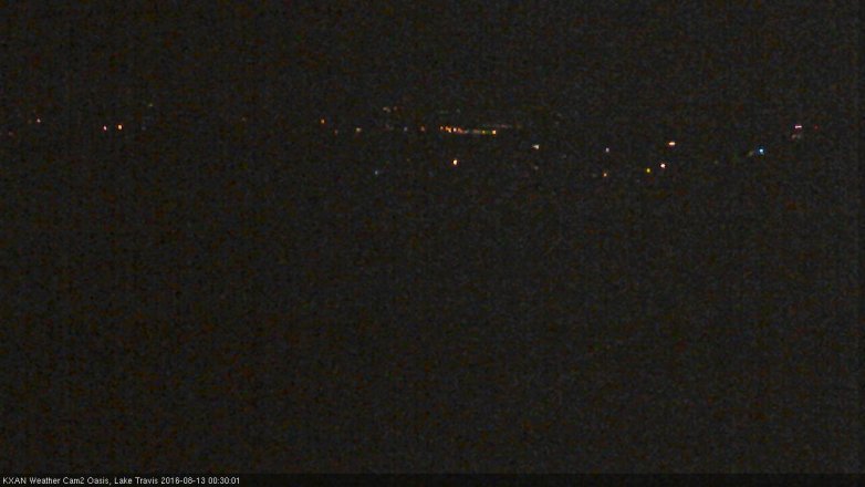 Lake Travis webcam, August 12, 2016 11:55 PM CT