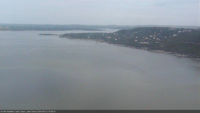 Lake Travis webcam, August 13, 2016 9:05 AM CT