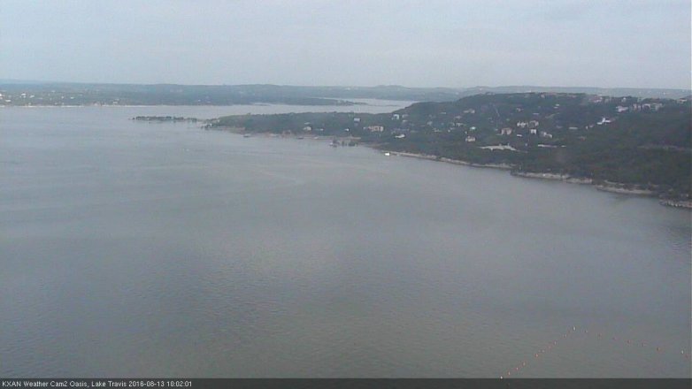 Lake Travis webcam, August 13, 2016 9:15 AM CT