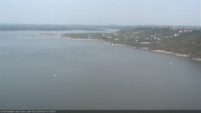 Lake Travis webcam, August 13, 2016 9:50 AM CT