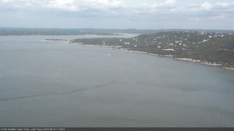 Lake Travis webcam, August 13, 2016 10:35 AM CT