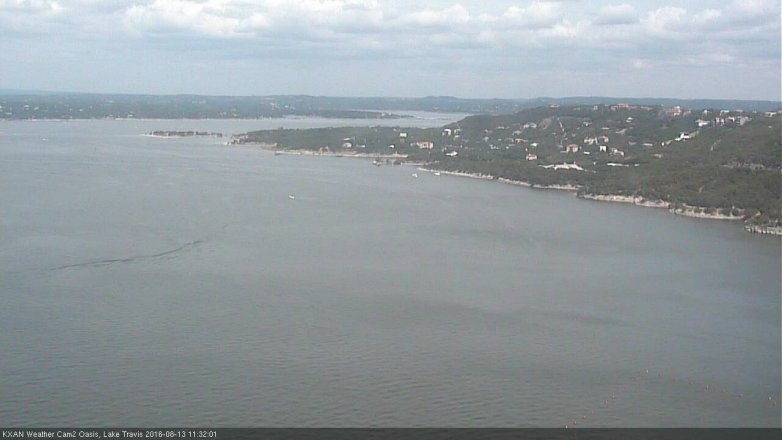 Lake Travis webcam, August 13, 2016 10:45 AM CT
