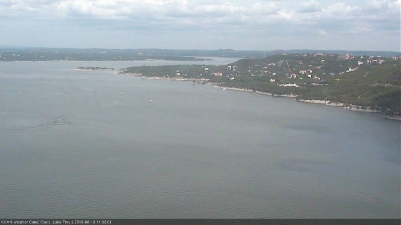 Lake Travis webcam, August 13, 2016 11:05 AM CT