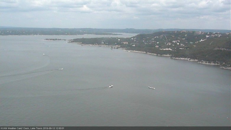 Lake Travis webcam, August 13, 2016 11:20 AM CT