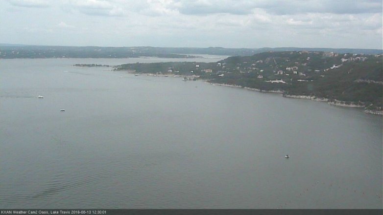 Lake Travis webcam, August 13, 2016 11:55 AM CT