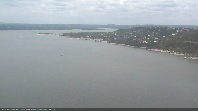 Lake Travis webcam, August 13, 2016 12:25 PM CT