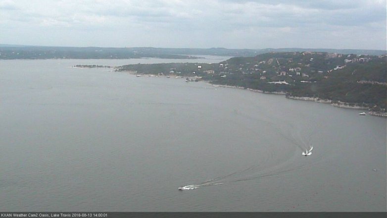 Lake Travis webcam, August 13, 2016 1:05 PM CT