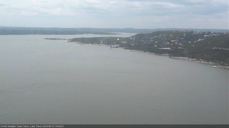 Lake Travis webcam, August 13, 2016 1:20 PM CT