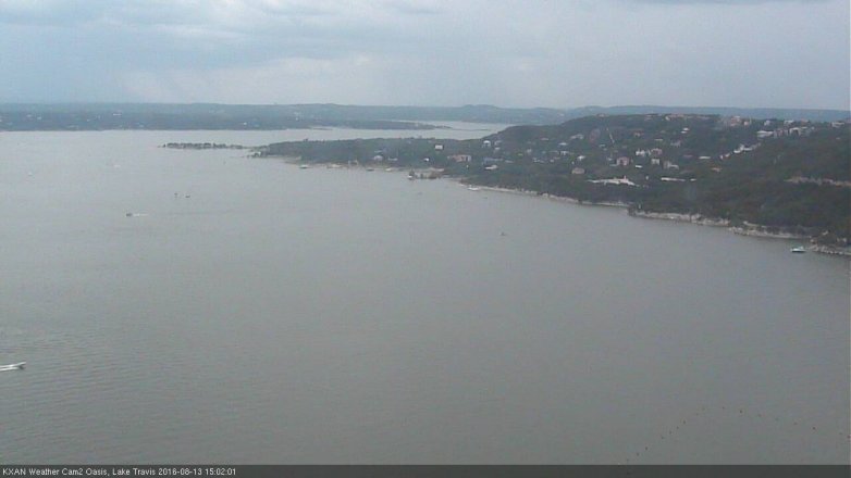 Lake Travis webcam, August 13, 2016 2:20 PM CT