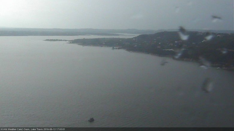 Lake Travis webcam, August 13, 2016 4:30 PM CT