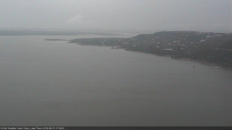 Lake Travis webcam, August 13, 2016 4:40 PM CT
