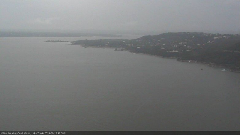 Lake Travis webcam, August 13, 2016 4:45 PM CT
