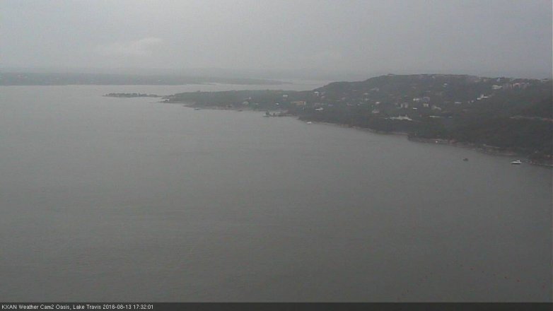 Lake Travis webcam, August 13, 2016 4:55 PM CT