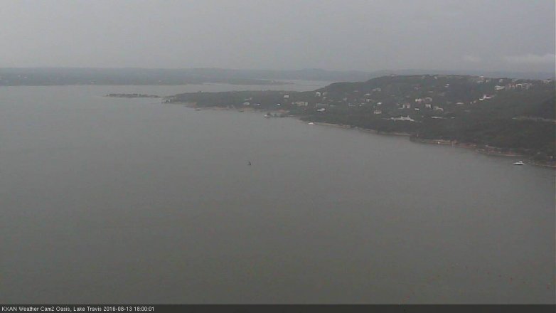 Lake Travis webcam, August 13, 2016 5:15 PM CT