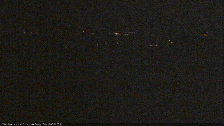 Lake Travis webcam, August 13, 2016 9:10 PM CT
