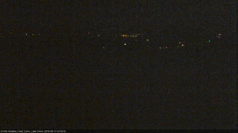 Lake Travis webcam, August 13, 2016 9:25 PM CT