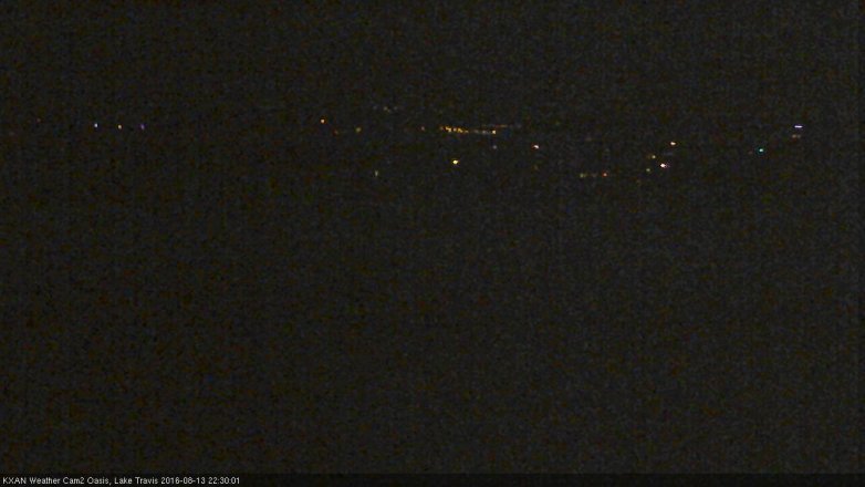 Lake Travis webcam, August 13, 2016 9:40 PM CT