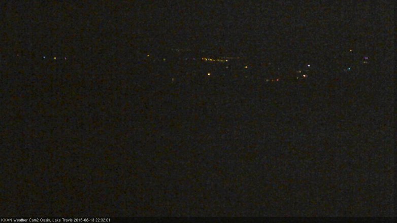 Lake Travis webcam, August 13, 2016 9:45 PM CT