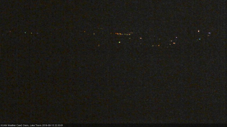 Lake Travis webcam, August 13, 2016 9:50 PM CT