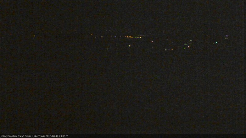 Lake Travis webcam, August 13, 2016 10:15 PM CT