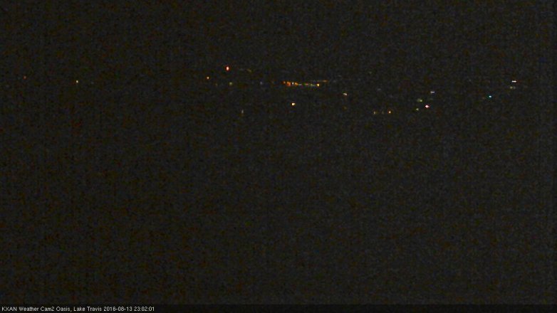 Lake Travis webcam, August 13, 2016 10:20 PM CT