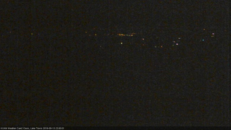 Lake Travis webcam, August 13, 2016 10:30 PM CT