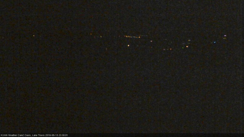 Lake Travis webcam, August 13, 2016 10:50 PM CT