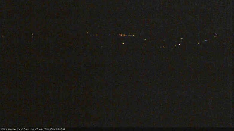 Lake Travis webcam, August 13, 2016 11:05 PM CT