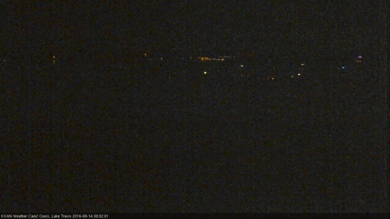 Lake Travis webcam, August 13, 2016 11:25 PM CT