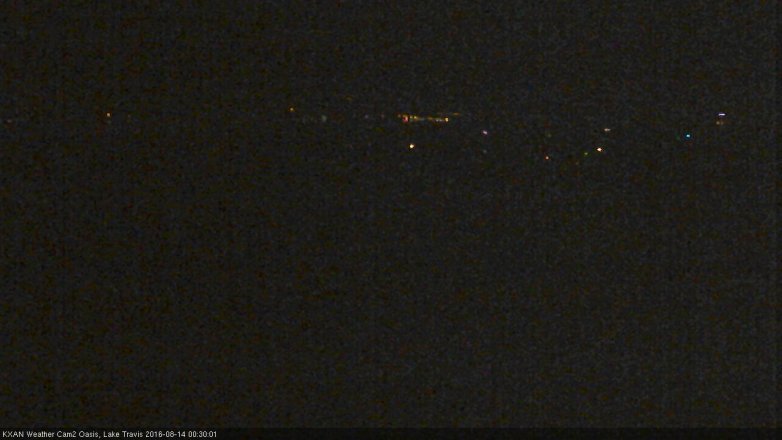 Lake Travis webcam, August 13, 2016 11:40 PM CT